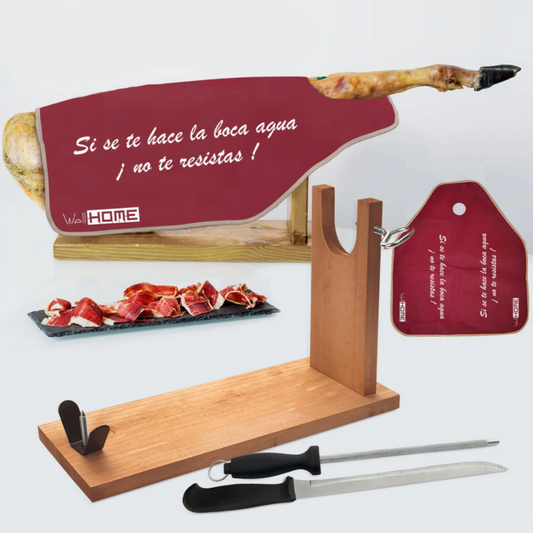 Jamonero de Madera con Cuchillo Jamonero y Afilador