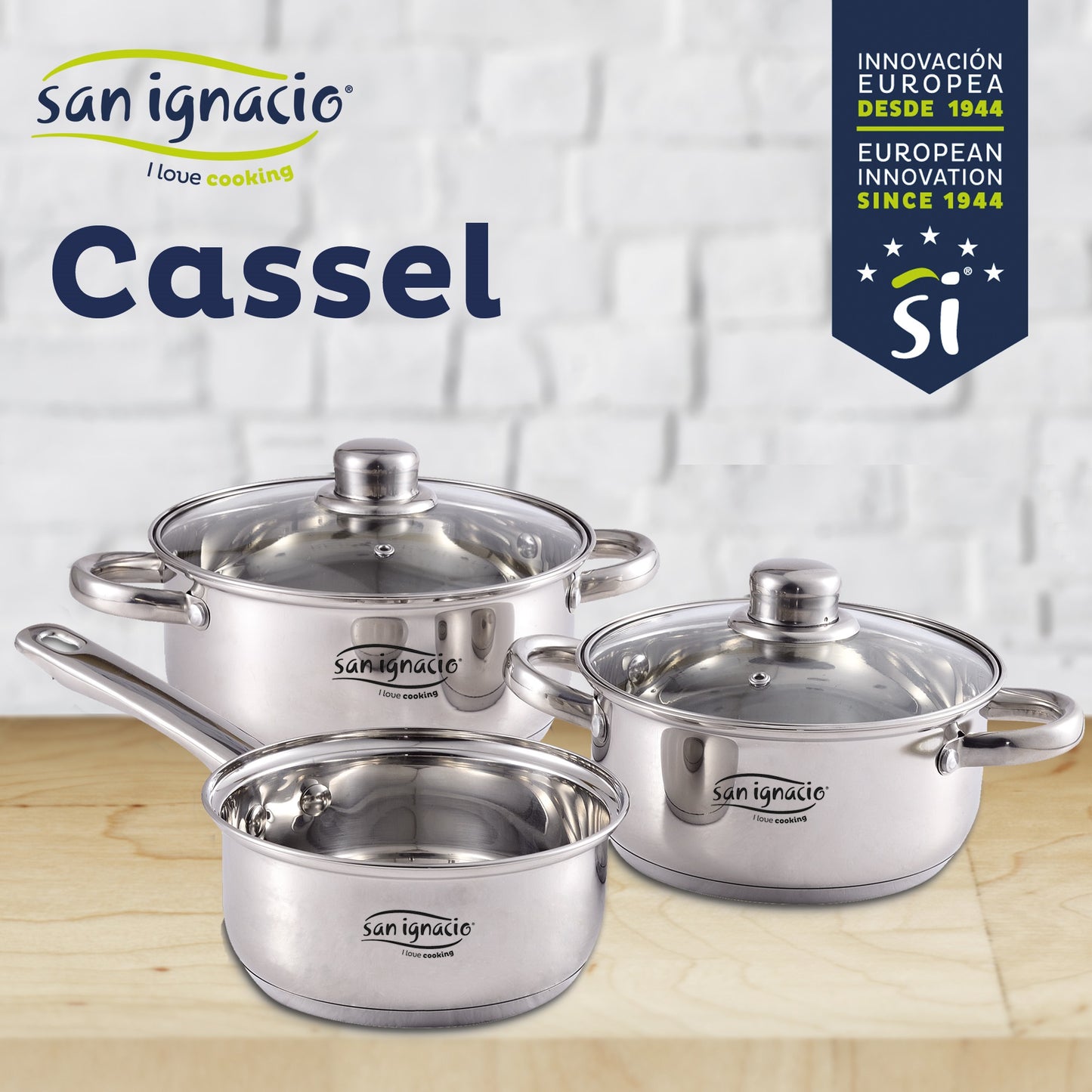 Batería de Cocina San Ignacio Cassel y Set de Sartenes Bergner Chef Copper